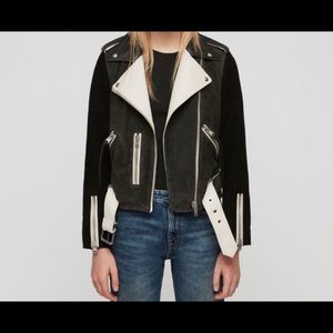 ALLSAINTS Balfern Mix Leather Biker Jacket